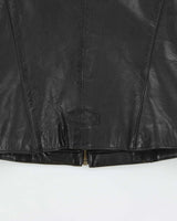 Vintage 1990s Rudsak Quilt Lined Structed Leather Jacket - M