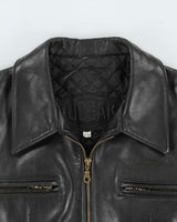 Vintage 1990s Rudsak Quilt Lined Structed Leather Jacket - M