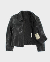 Vintage 1990s Rudsak Quilt Lined Structed Leather Jacket - M