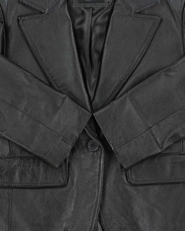 Vintage 2000s OXYHO' Cropped Leather Blazer Jacket - M
