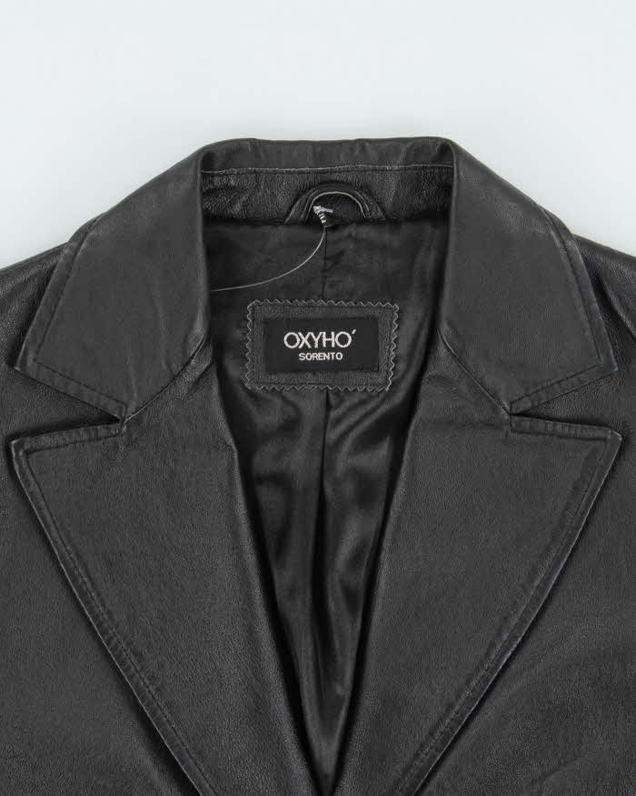 Vintage 2000s OXYHO' Cropped Leather Blazer Jacket - M