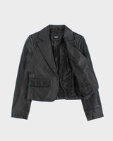 Vintage 2000s OXYHO' Cropped Leather Blazer Jacket - M