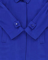 Vintage 1990s London Fog Women's Cobalt Blue Wool Overcoat - M
