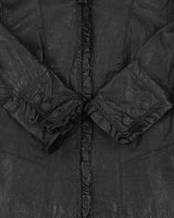 Vintage Y2k 2000s Danier Lightweight Ruffle Detail Leather Jacket - M