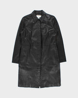 Vintage Y2k 2000s Liz Claiborne Long Leather Jacket - M