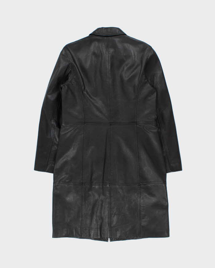 Vintage Y2k 2000s Liz Claiborne Long Leather Jacket - M – Rokit