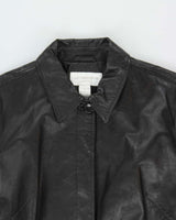 Vintage Y2k 2000s Liz Claiborne Long Leather Jacket - M