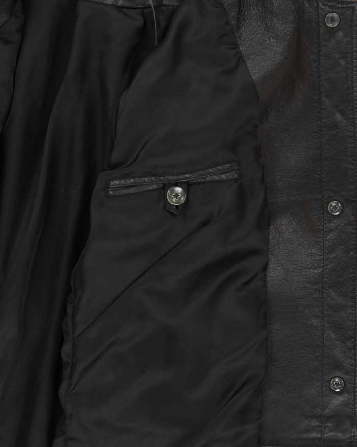 Vintage Y2k 2000s Liz Claiborne Long Leather Jacket - M