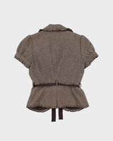 Vintage Y2k 2000s Dynamite Wool Blend Short Sleeved Jacket - S