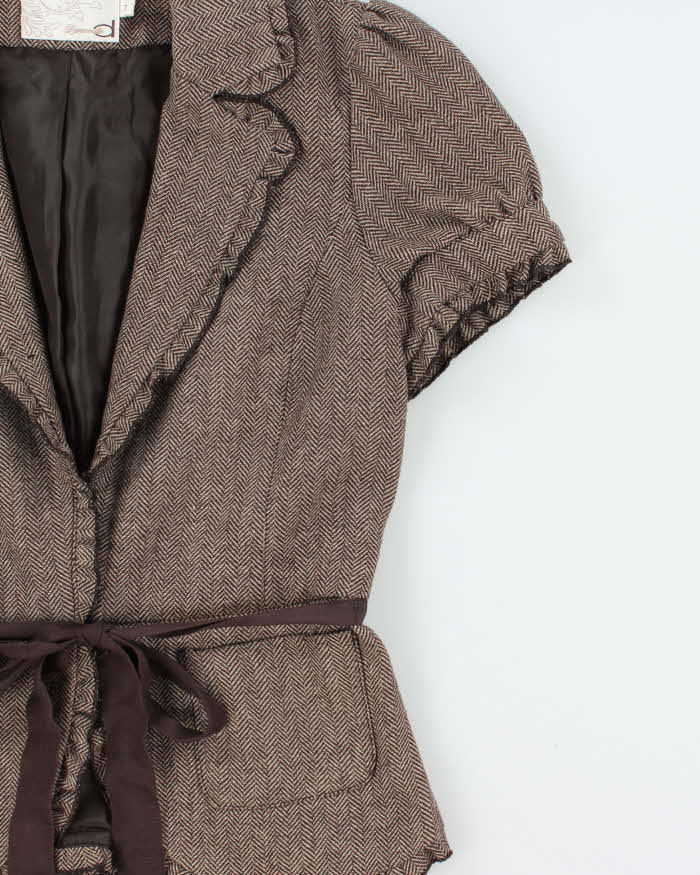 Vintage Y2k 2000s Dynamite Wool Blend Short Sleeved Jacket - S