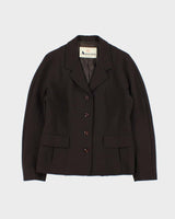 Vintage 1990s Aquascutum Women's Wool Single Breasted Blazer - M