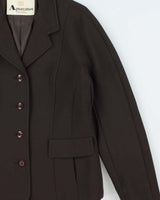 Vintage 1990s Aquascutum Women's Wool Single Breasted Blazer - M