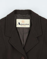 Vintage 1990s Aquascutum Women's Wool Single Breasted Blazer - M
