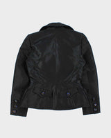 Vintage SS1997 Christian Lacroix Haute Couture Runway Women's Silk Blend Padded Embellished Double Breasted Blazer - S