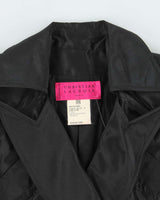 Vintage SS1997 Christian Lacroix Haute Couture Runway Women's Silk Blend Padded Embellished Double Breasted Blazer - S