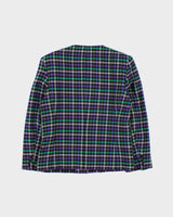 Vintage 1990s Jaeger Women's Wool Houndstooth Made In GB Blazer - S