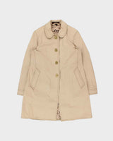 Vintage Y2K 00s Coach Women's Heavyweight Canvas Turn Lock Mid-Length Weatherproof Mac - M