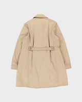 Vintage Y2K 00s Coach Women's Heavyweight Canvas Turn Lock Mid-Length Weatherproof Mac - M