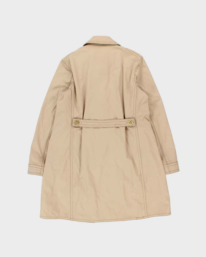 Vintage Y2K 00s Coach Women's Heavyweight Canvas Turn Lock Mid-Length Weatherproof Mac - M