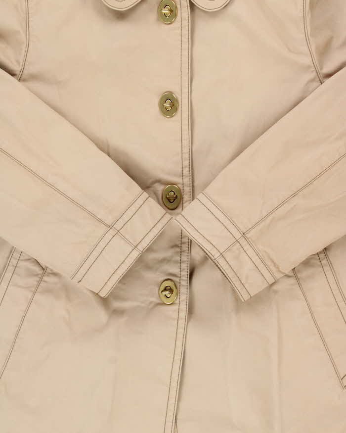 Vintage Y2K 00s Coach Women's Heavyweight Canvas Turn Lock Mid-Length Weatherproof Mac - M