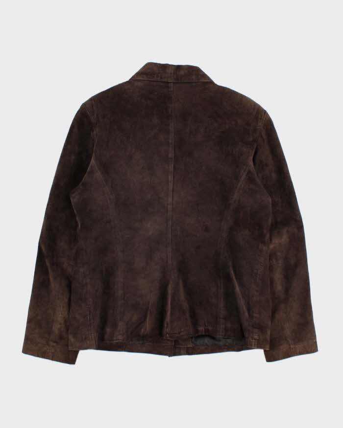 Vintage Y2K 00s Anne Klein Women's Clasp Closure Suede Jacket - M