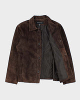 Vintage Y2K 00s Anne Klein Women's Clasp Closure Suede Jacket - M