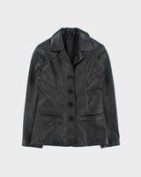 Vintage 1990s Women's Calfskin Leather Button Up Jacket - XS