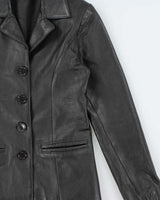 Vintage 1990s Women's Calfskin Leather Button Up Jacket - XS