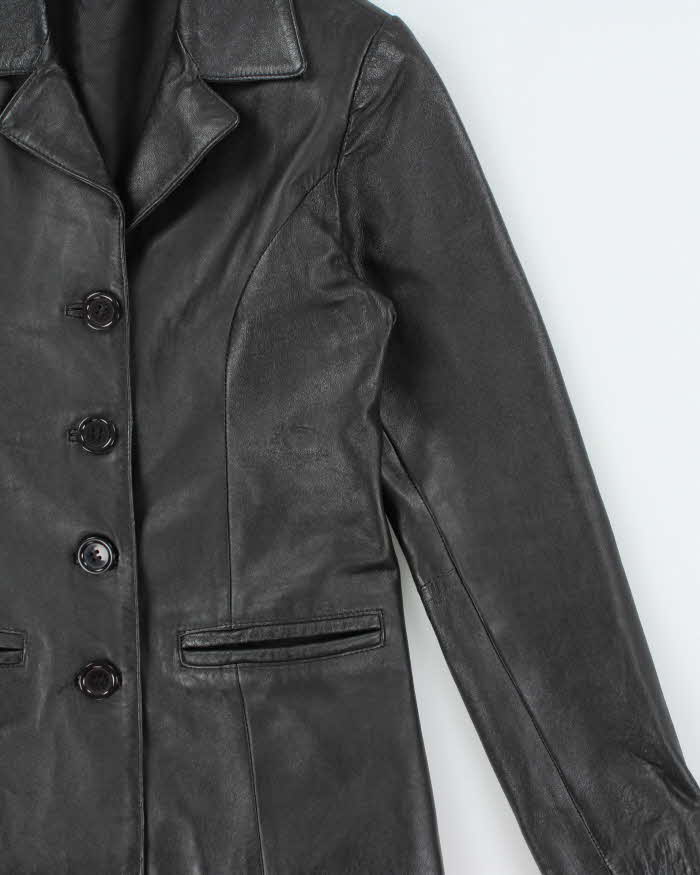 Vintage 1990s Women's Calfskin Leather Button Up Jacket - XS