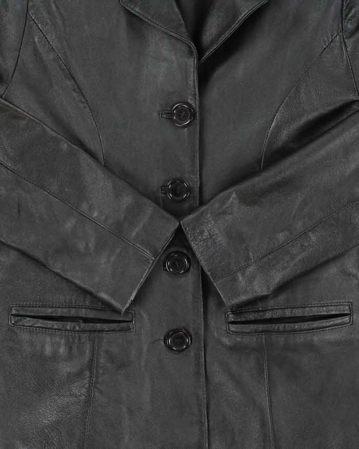 Vintage 1990s Women's Calfskin Leather Button Up Jacket - XS