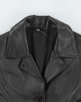 Vintage 1990s Women's Calfskin Leather Button Up Jacket - XS