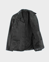 Vintage 1990s Women's Calfskin Leather Button Up Jacket - XS