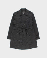 Vintage 2000s London Fog Polka Dot Trench Coat- S