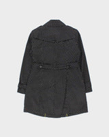Vintage 2000s London Fog Polka Dot Trench Coat- S
