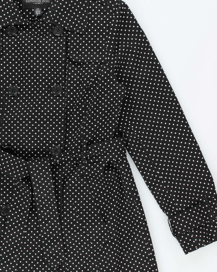 Vintage 2000s London Fog Polka Dot Trench Coat- S