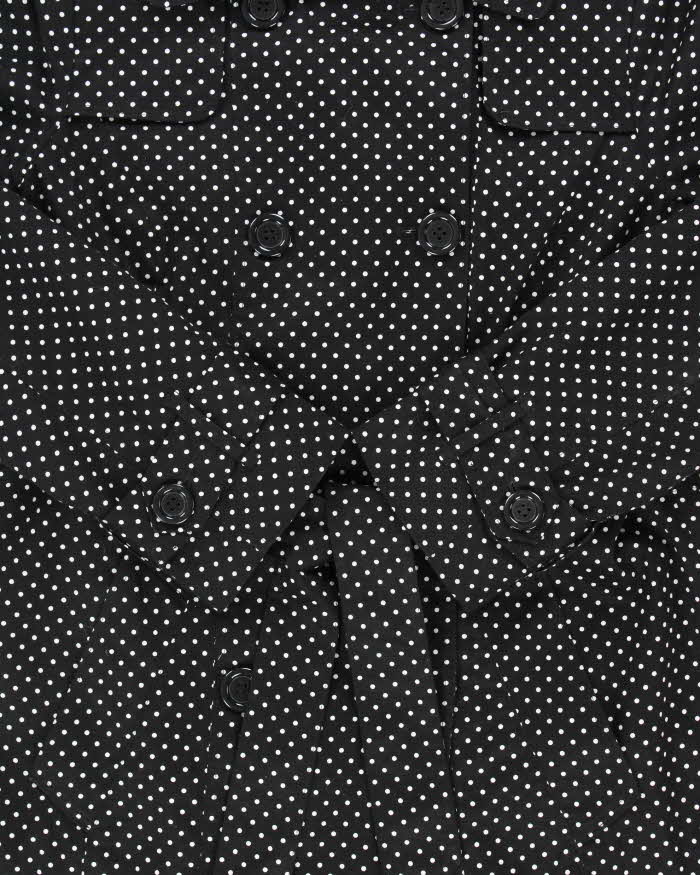 Vintage 2000s London Fog Polka Dot Trench Coat- S