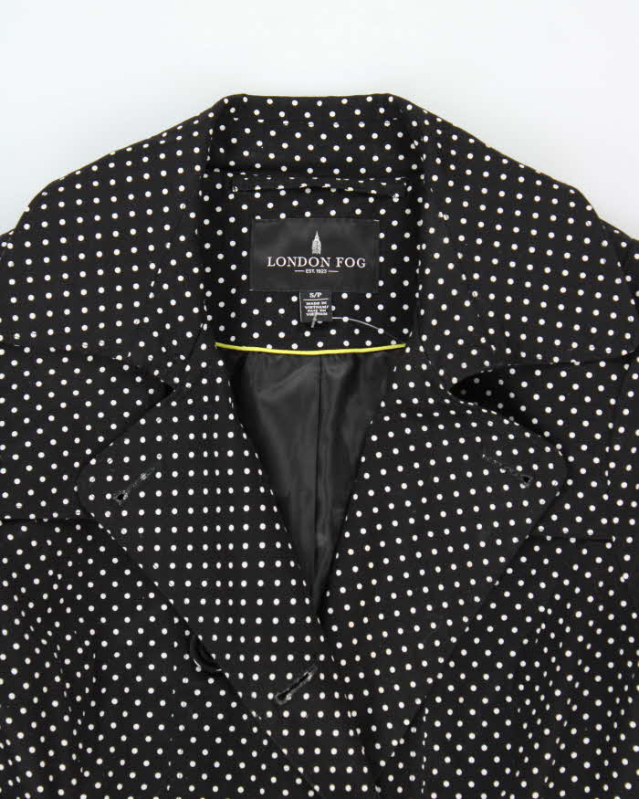 Vintage 2000s London Fog Polka Dot Trench Coat- S