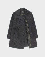 Vintage 2000s London Fog Polka Dot Trench Coat- S