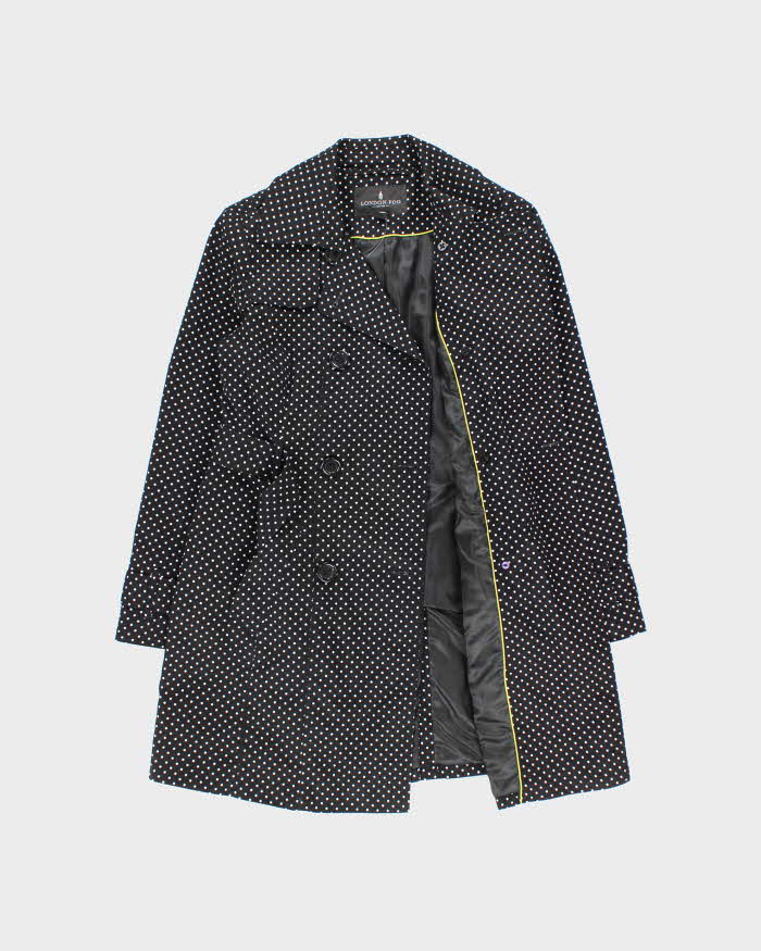 Vintage 2000s London Fog Polka Dot Trench Coat- S