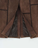Vintage Y2K 00s Castro Concept Women's Long Suede Patchwork Tassel Belted Jacket - S