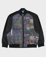 Vintage Adidas Originals S19951 Super Tokyo City Scape Women's Lightweight Shell Bomber Jacket - XL