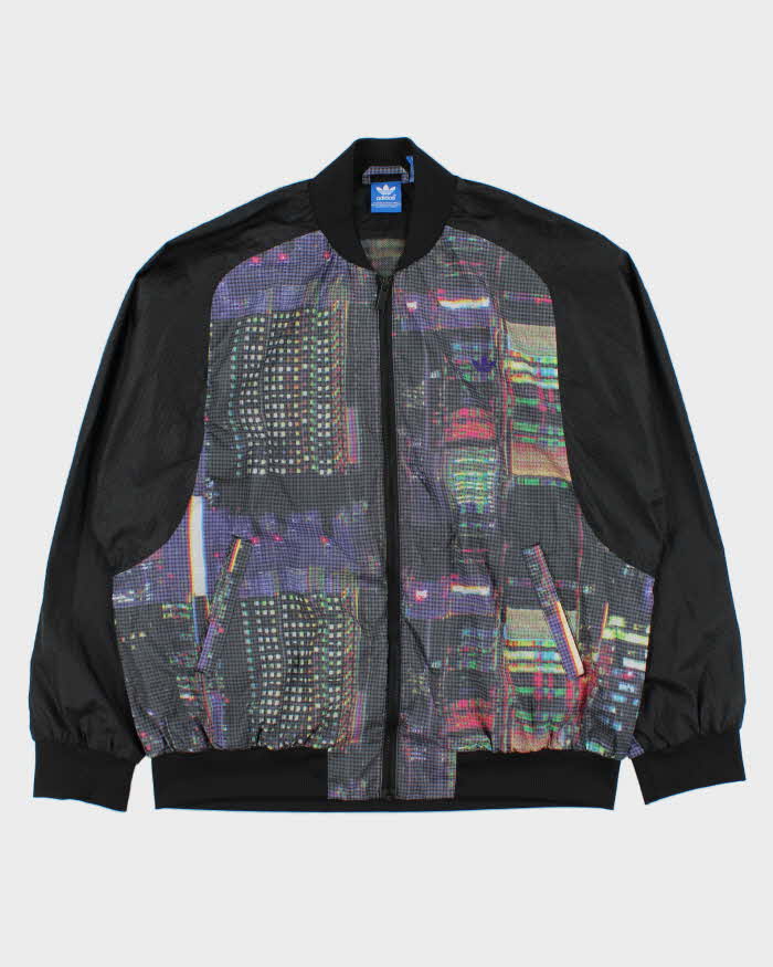 Vintage Adidas Originals S19951 Super Tokyo City Scape Women's Lightweight Shell Bomber Jacket - XL