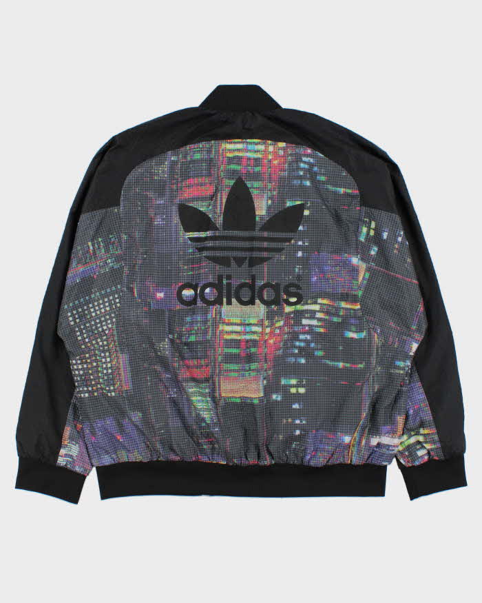 Vintage Adidas Originals S19951 Super Tokyo City Scape Women's Lightweight Shell Bomber Jacket - XL