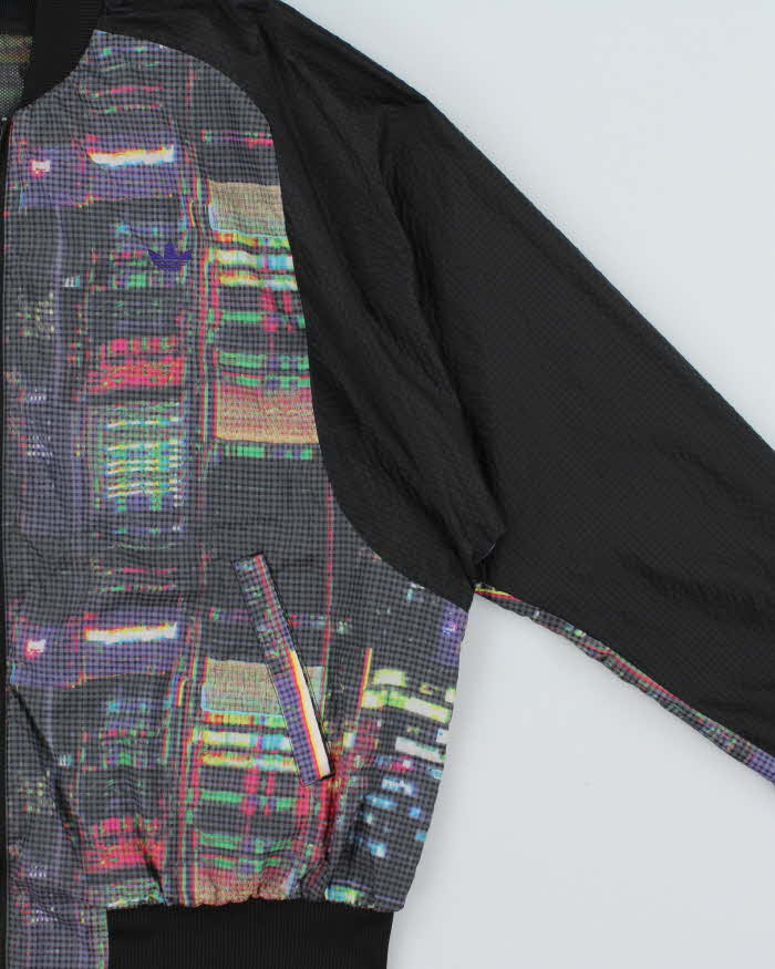 Vintage Adidas Originals S19951 Super Tokyo City Scape Women's Lightweight Shell Bomber Jacket - XL