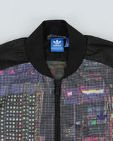 Vintage Adidas Originals S19951 Super Tokyo City Scape Women's Lightweight Shell Bomber Jacket - XL