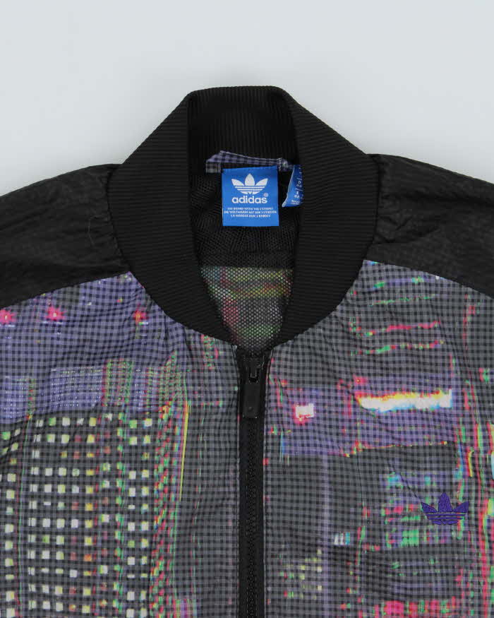 Vintage Adidas Originals S19951 Super Tokyo City Scape Women's Lightweight Shell Bomber Jacket - XL