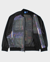 Vintage Adidas Originals S19951 Super Tokyo City Scape Women's Lightweight Shell Bomber Jacket - XL