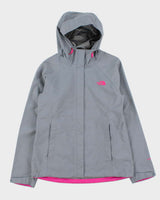 Vintage The North Face Hyvent 2.5L Women's Lightweight Hot Pink Grid Hooded Moutaineering Jacket - M