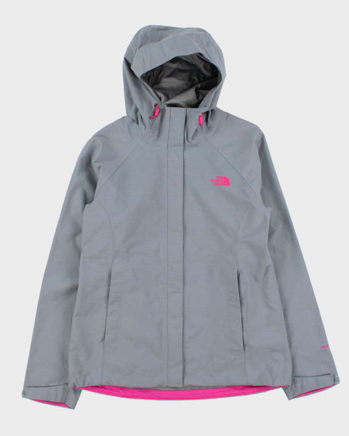 Vintage The North Face Hyvent 2.5L Women's Lightweight Hot Pink Grid Hooded Moutaineering Jacket - M