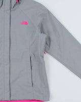 Vintage The North Face Hyvent 2.5L Women's Lightweight Hot Pink Grid Hooded Moutaineering Jacket - M